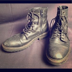 All Saints leather combat boot